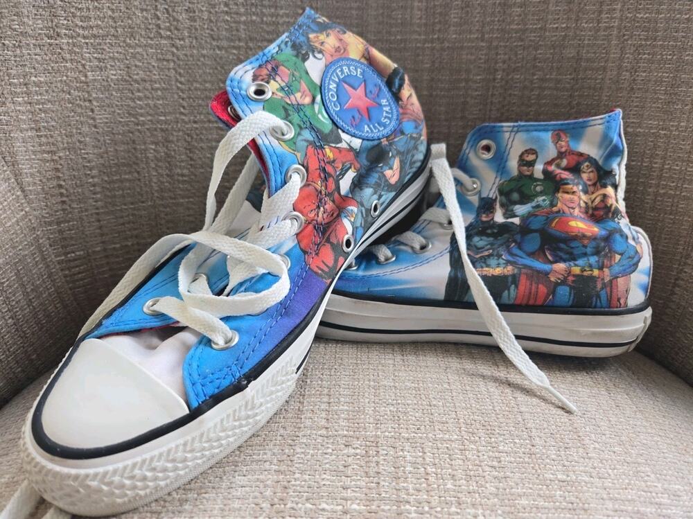 Converse Chuck Taylor All Star Justice League DC Comics High Top Shoes M5, W7